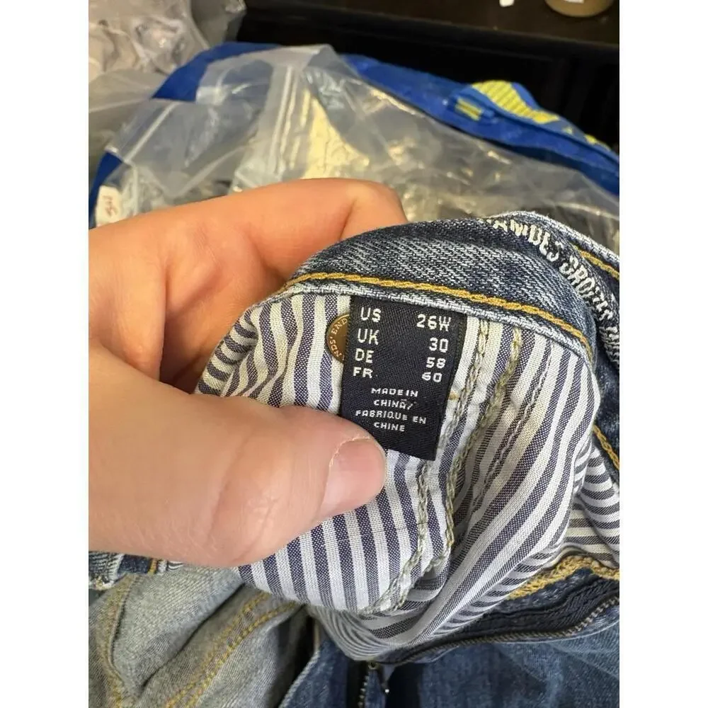 Lands End Jeans Womens 26W High Rise Straight  Modest Ankle Office Casual